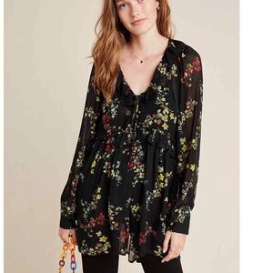 Anthropologie Maeve Jamison Ruffled Tunic – Size Small